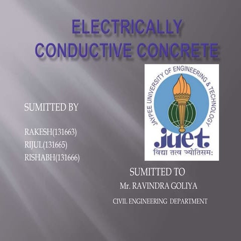 Electrically conductive concrete ppt