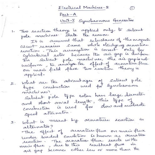 EE8401 Electrical machines II