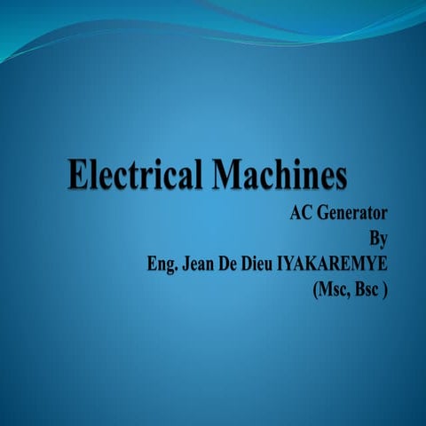 Electrical machines lecture notes