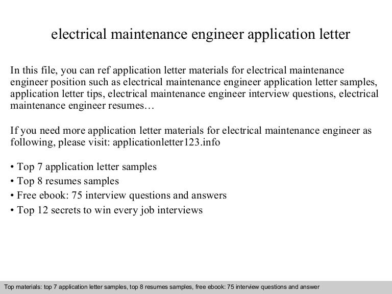 electrical maintenance resumes