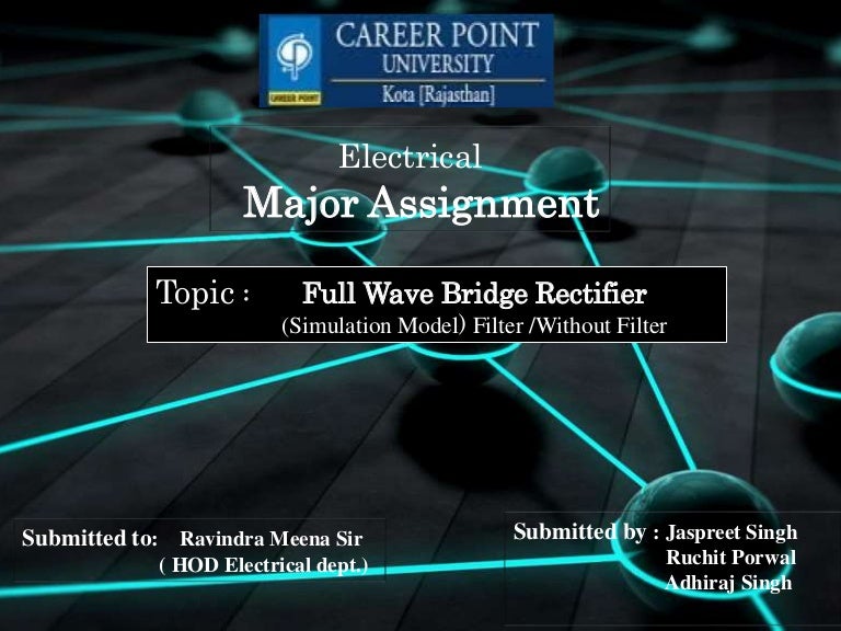 Full Wave Bridge Rectifier Simulation With Without Filter Capacitor