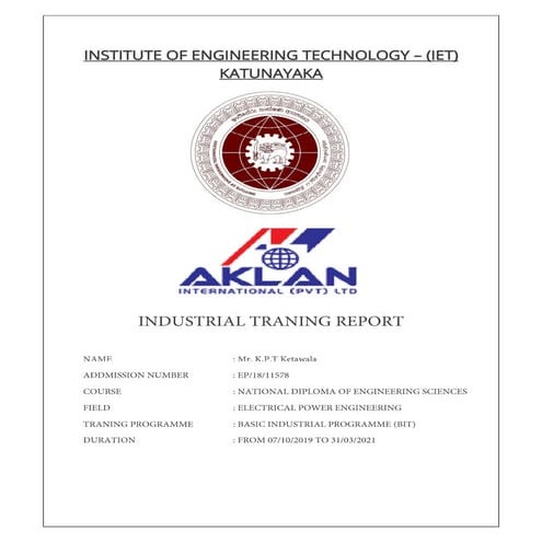 Electrical Panel Board Industrial Training Report.pdf