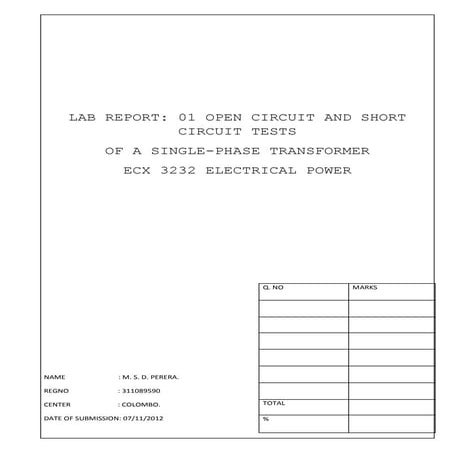 Electrical power ecx3232 lab report