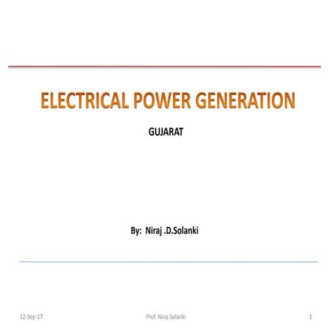 Electrical power generation in gujarat