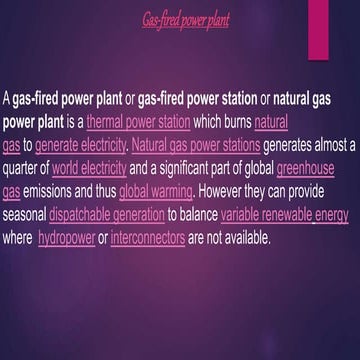 Gas power station (GPS)