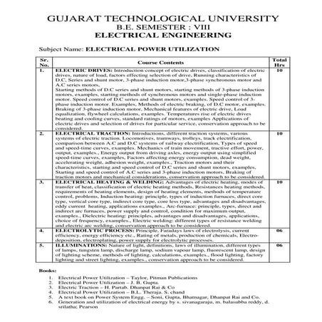 Electrical power utilization