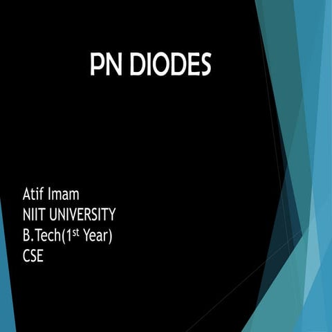 Electrical presentation on pn diodes.