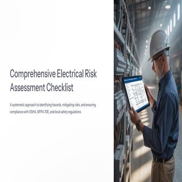Electrical Risk Assessment Checklist with eAuditor Audits & Inspections
