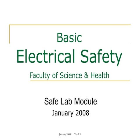 Electrical safety