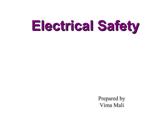 Electrical safety