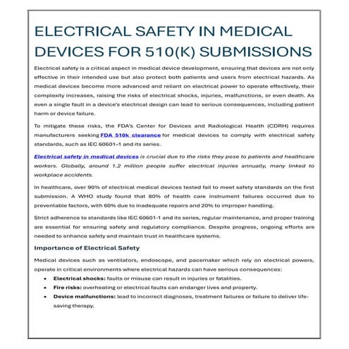 Electrical Safety In Medical Devices For 510(K) Submissions.pdf