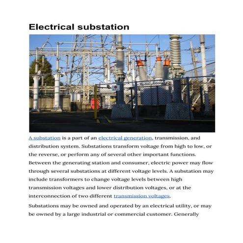 Electrical substation