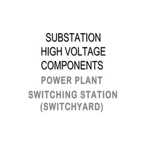 Electrical substation general_equipments