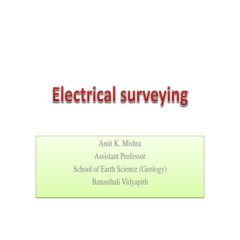 Electrical survey 2018