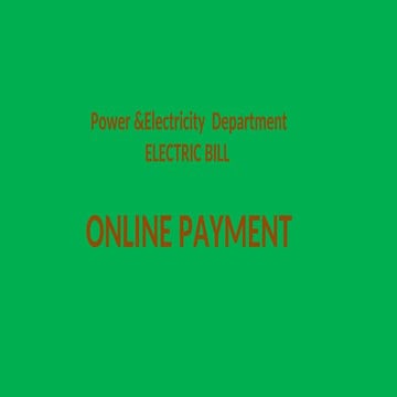 How to pay your electricity bill online-electric bill pek dan.ppt