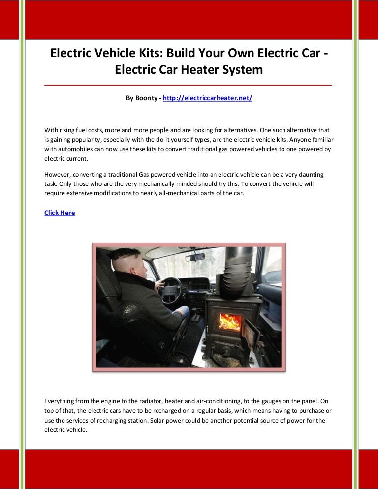 Electric car heater system