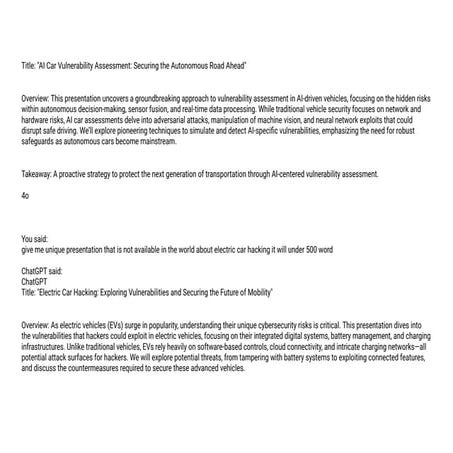 Electric Car Hacking: Exploring Vulnerabilities and Securing the Future of Mo...