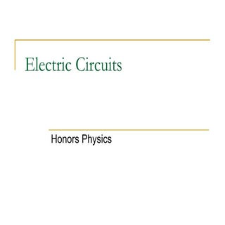 Electric circuits