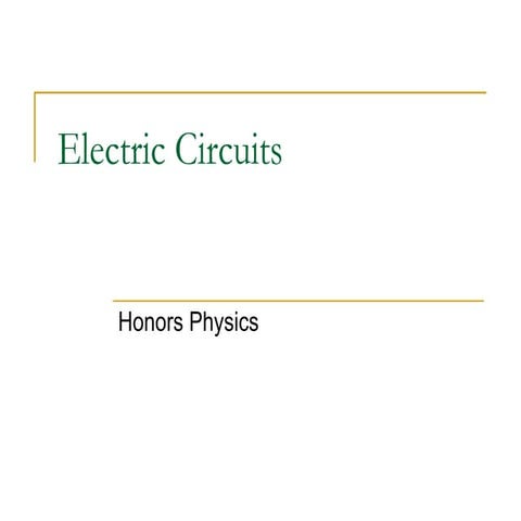 Electric circuits