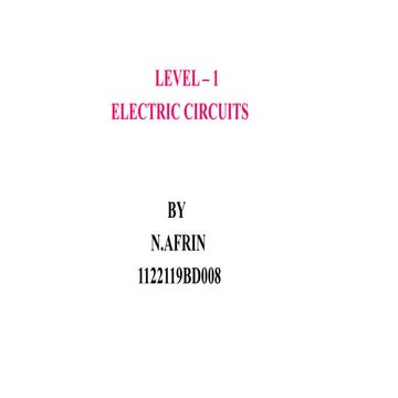 Electric circuits
