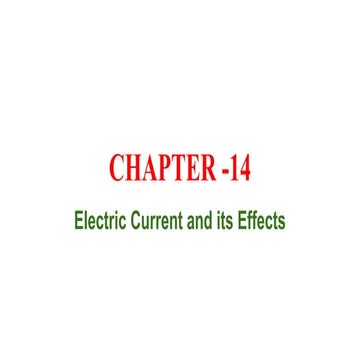 Electric Current and its Effects Class 7th ppt