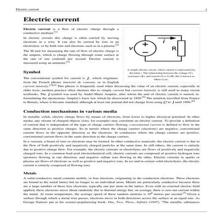 Electric current flow
