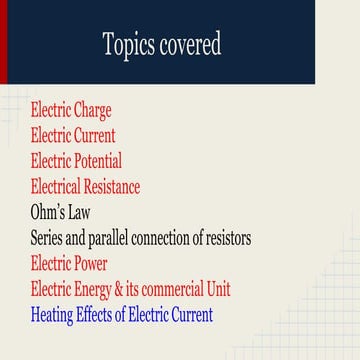 Electric current and its effects