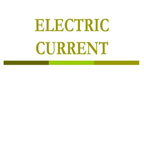 Electric Current fundamentals for both mechanical and electrical engineering