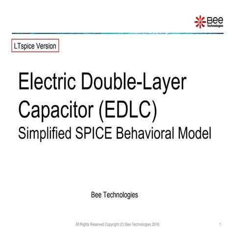 Electric Double-Layer Capacitor(EDLC) of Simple Model using LTspice