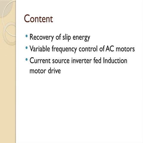 Drives-AC motor drives and its applications