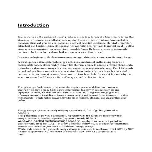 Electric Energy Storage Systems