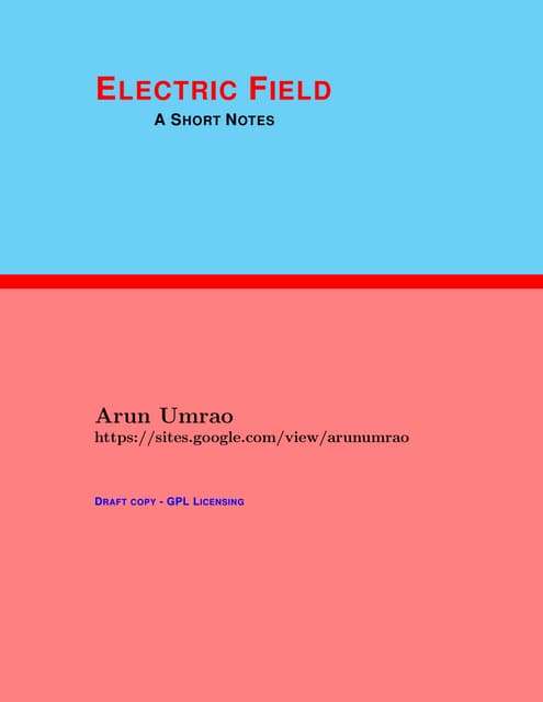 Electric field for k12 student