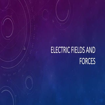 Electric fields and forces