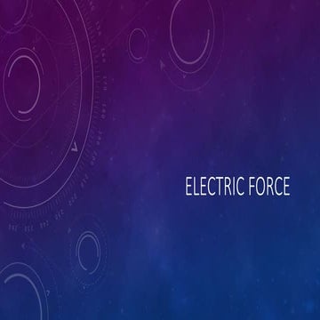 Electric force