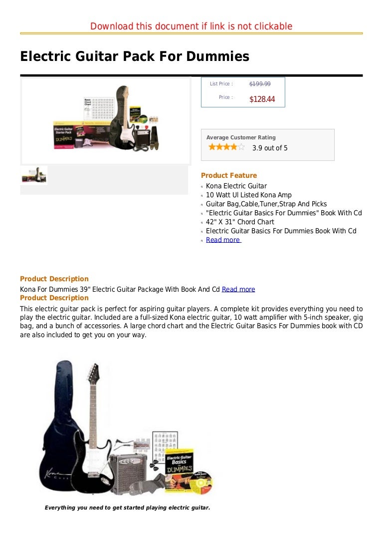 Electric guitar pack for dummies