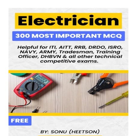 Electrician Question Paper MCQ Book PDF Free Download