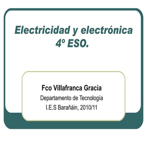 Electricidad y electrónica