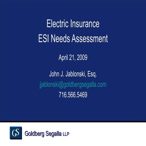 Electric Insurance   ESI Planning