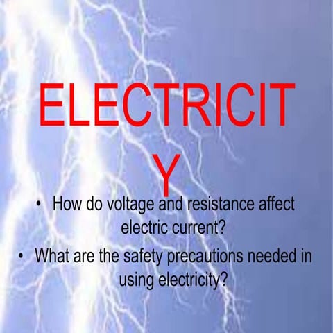 current, voltage and resistance