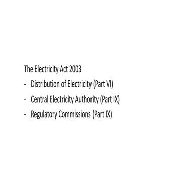 electricity act of 2003. providing electric supply