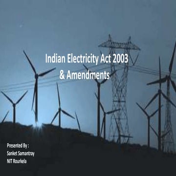 Electricity act 2003