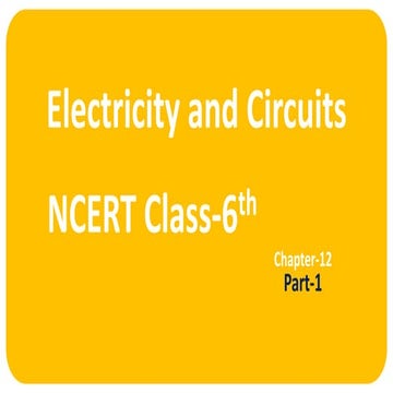 Class-6th Science chapter-12 Electricity and Circuits part-1