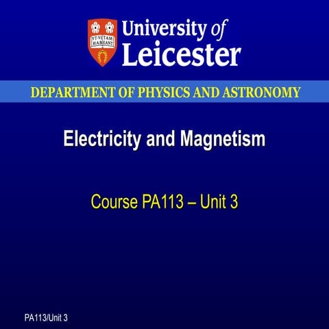 Electricity and Magnetism Electricity and Magnetismt.ppt