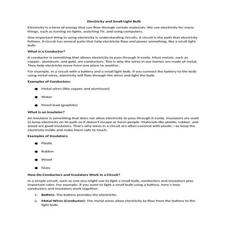Electricity and Small Light Bulb grade 3.docx