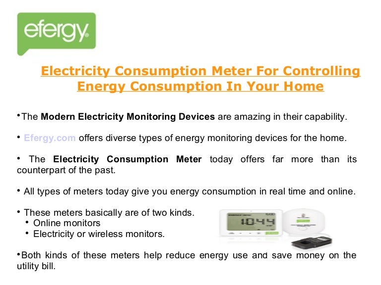 Electricity consumption meter for controlling energy consumption in y…