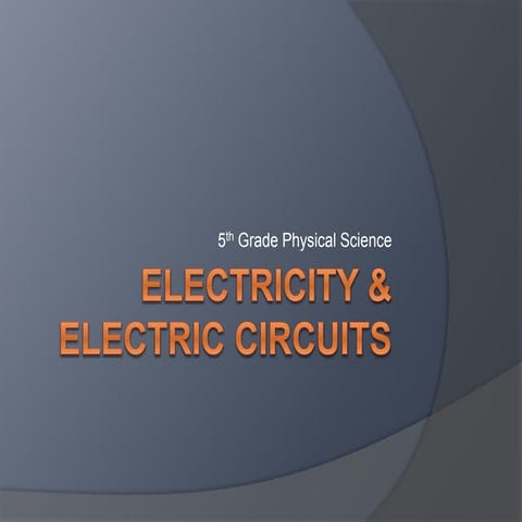 Electricity & electric circuits