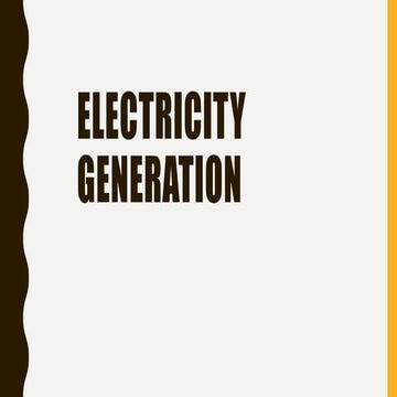 Electricity generation final presentation | PDF
