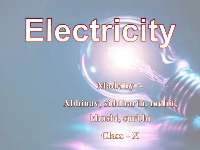 Electricity  ppt