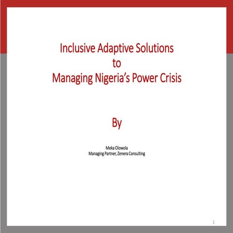 Electricity summit presentation august 2015