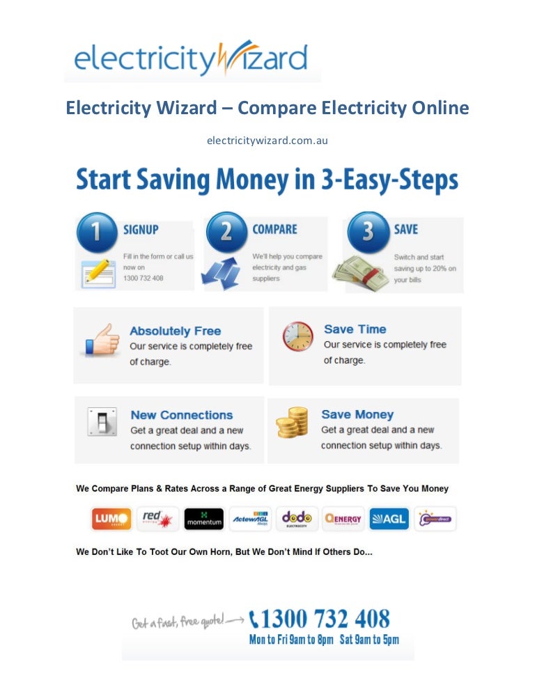 Electricity wizard compare cheap electricity rates online